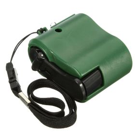 USB Hand Crank Phone Charger Manual Outdoor Hiking Camping Emergency Generator Camping Travel Charger Outdoor Survival Tools (Color: green)